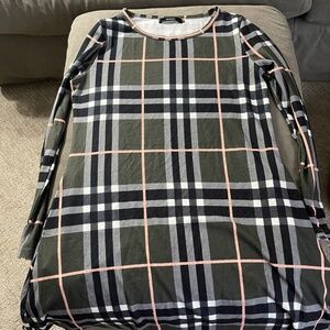 green check dress